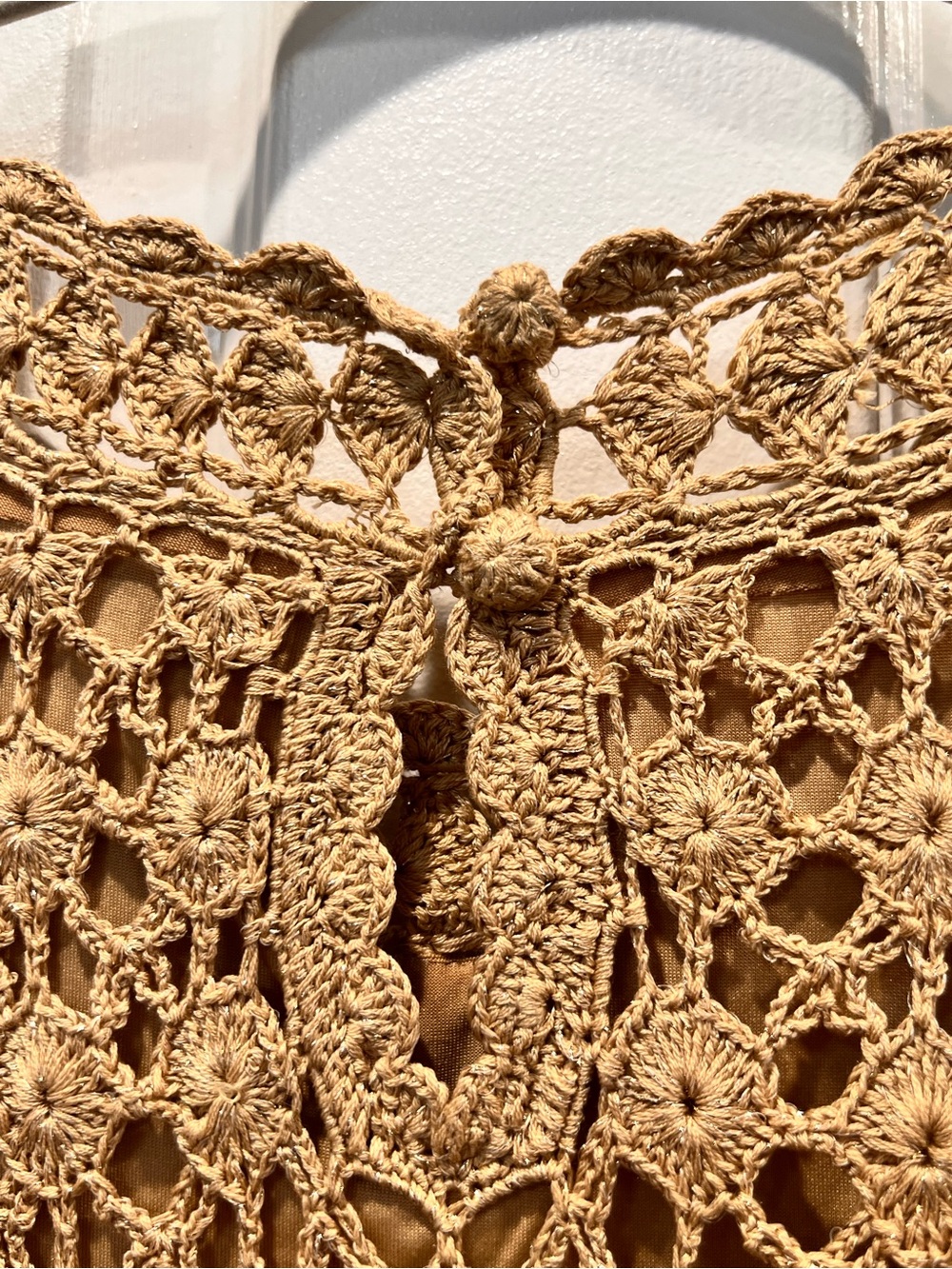 INC Metallic Gold Crochet Tank Top Plus Size 1X - Picture 5 of 5